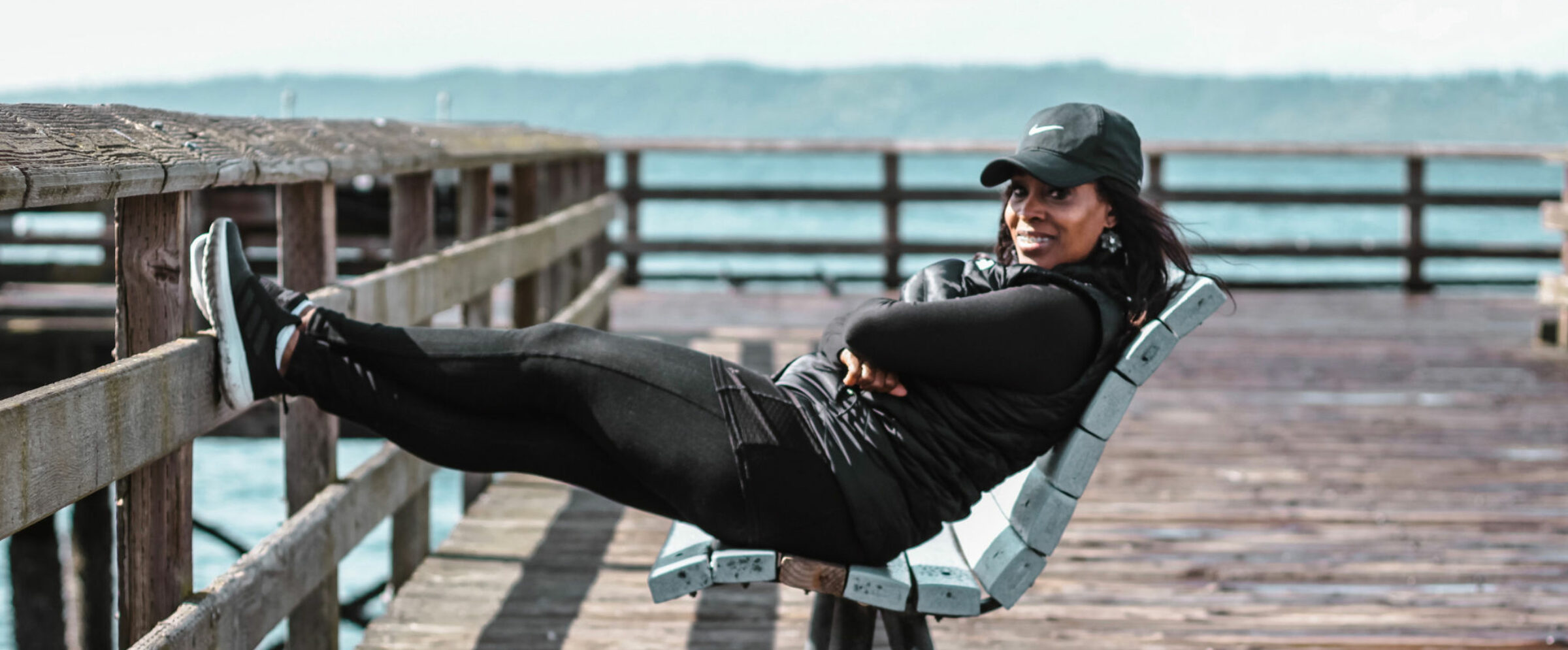 Diesta chilling at the Redondo water front